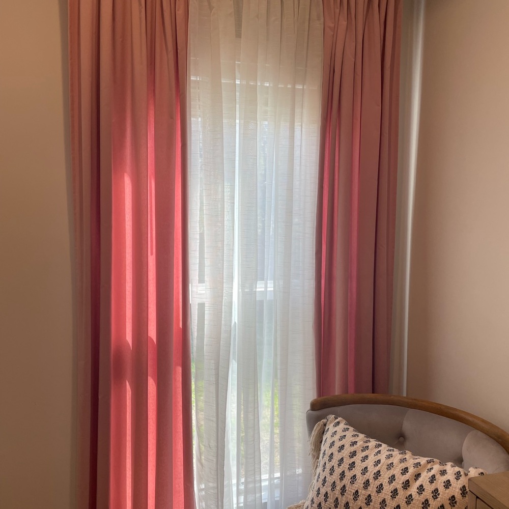 IKEA Sanela Velvet Curtains (4 panels) & Pillow